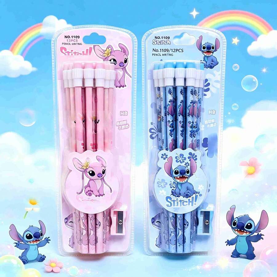 1set 2026 Cute Blue Monster Pencil Is A Must-Have For Students To Practice Write And Solve Problems. Suitable For Daily Learne And Note Take, Painte And Write, It Is An Essential Item For The Start Of School. (Random Style) - Multicolor - View 1
