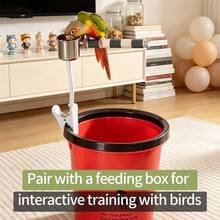 ITANDME Adjustable Bird Perch With Clips, Portable Parrot Perch, Suitable For Multiple Settings; Portable Bird Perch With Bendable Design For Training Cockatiels, Conures, And Lovebirds - View 8