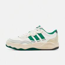 adidas LITE SHUFFLE 織物合成皮革 舒適百搭 板鞋 男女同款 白綠色 - 白綠色 - 查看 4