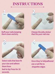 Change Your Nails With It, 24pcs/Set Sweet Cool Style Summer Sweet 3D Flower French Gradient Water Ripple Exquisite Starfish Shell Decor Medium Long Press-On Nails, Perfect For Girls & Women Daily Wear, Summer Beach Essential Fake Nails - 彩色 - 查看 6