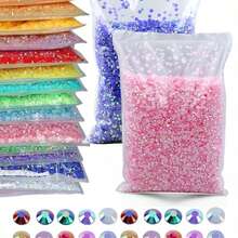 Multi-Color Jelly AB Resin Rhinestones, Large Capacity Flat Back Crystal DIY Set, Colorful Rhinestones For Handmade DIY, Suitable For Phone Case Embellishment And Shoe Decoration Accessories - 3mm 20000pcs - View 3