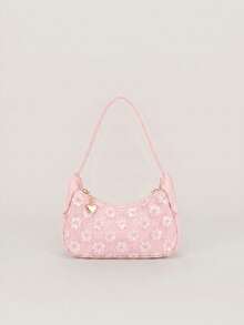 1 buah Tas Tangan Mini Motif Bunga Manis yang Modis, Aksesori Pakaian, Dompet Koin yang Indah - bunga berpayet - View 3