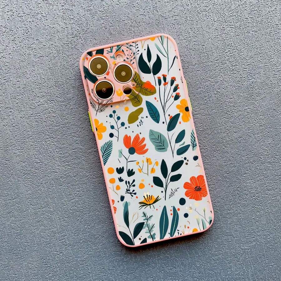 Abstract Plants Flower Phone Case For IPhone 16 Pro Max Plus Case For IPhone 13 15 11 Pro Max Mini 12 14 Pro Max XR XS X Covers - 粉紅色 CHH 6 - 查看 1