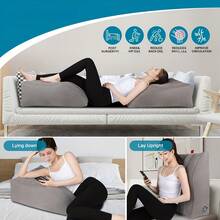 1pc Ergonomic Layered Inflatable Support Cushion, Soft Flannel Surface, Seamless Leak-Proof Design, Quick Inflation & Deflation, Washable & Durable, Multi-Functional Portable Leg/Knee/Hip Relief Pad, Suitable For Bed Rest, Reading, Camping - Multicolor - View 6