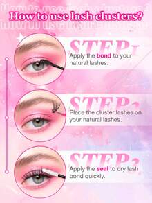 160pcs Personal Eyelash Clusters 80D D-Curl 8-16mm Eyelash Extension Set DIY Natural Lightweight Fluffy Faux Lashes For Beginners Home Daily Makeup Wedding Party Travel Music Festival Gift Set - D - View 6