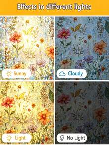 1 Roll 3D Laser Window Glass Film, 30*200cm Size, Fresh Minimalist Colorful Frosted Privacy Sticker, Privacy Protection, Heat Insulation, Sun And UV Protection, Static Adhesion Without Glue, No Adhesive, Easy To Install And Reusable, Suitable For Bathroom, Kitchen, Bedroom Windows, Rental/Office Store Home Decor Window Film, Removable Window Sticker - Multicolor - View 9