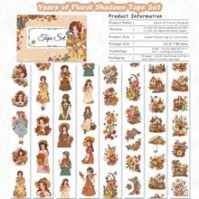 DanSoul Large Coquette Dreamy Life Scene Themed Aesthetic Stickers, Adult Use, Pre-Cut Matte PET And Paper Washi Tape, Suitable For Planner, Notebook, Bullet Journal, Card Making, Collage Art Crafts - Scrapbook Stickers - View 11
