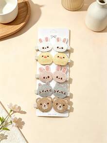 Multi-Pack Fabric Hair Clips, Gentle On Skin, No Hair Pulling, Suitable For All Seasons, Perfect Gift, Ideal For Photos - 彩色 - 查看 1