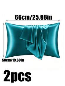 Luxurious Silky Soft Pillowcase-Breathable Skin-Friendly, Cool To The Touch, Satin Pillowcases, Solid Color Envelope Closure-Machine-Washable Bedding, Ice Silk, Satin, Faux Silk Pillowcase, Christmas Gift, Fall Home Decor, Halloween Decor Pillowcase - Multicolor - View 10
