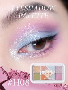 HOLD LIVE Pink Frame 9-Color Eyeshadow Palette H08 High Brightness Oxygen-Feel Colorful - H08 Dopamine Colors - View 1
