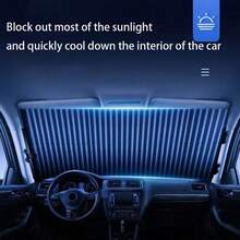Car Interior Accessories,Sun Protection,Retractable46cm Car Sunshade Universal Front Rear WindshieldShade Cover Summer Windshield Curtain SunProtection - A - View 2