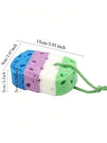 Exfoliating Bath Sponge Body Sponge - Soft Foaming Bath Ball, Colorful Striped Design, Gentle Exfoliation For Body And Face, Durable And Easy To Clean, Suitable For Home And Commercial Use, Bathroom Decor, Lively Design, Soft Touch - Multicolor - View 10