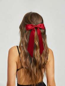 20/10 piezas de pinzas para el cabello con lazo rojo, para mujeres y niñas, accesorios para el cabello con lazo de cinta de satén grande y cola larga, decoración linda para fiestas y regreso a la escuela para cabello rizado - Multicolor - Ver 3