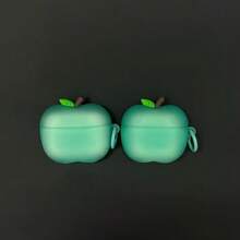 3D Matte Texture Apple Shaped Silicone Earphone Case, Compatible With AirPro3/2/3 Earphones, Minimalist Transparent Fruit Style Earphone Protective Cover - View 6