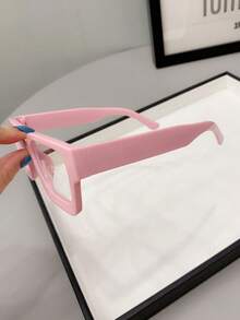 1/4pcs Women's Simple Polygon Frame Blue Light Blocking Glasses Suitable For Daily Use Clear Glasses Accessories Glasses Accessories For Women - View 4