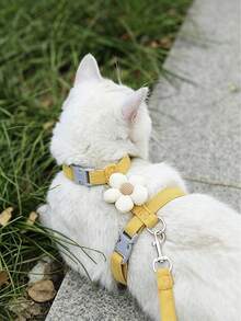 1 Set Cute Bee Design Pet Harness Set With Leash, Breathable Escape-Proof Vest, Suitable For Small Puppies And Kittens Outdoor Walking - Multicolor - View 13