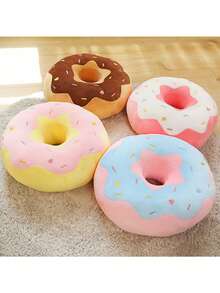 Cuscino decorativo a forma di ciambella rosa 30cm/40cm, stampa digitale 3D, morbido e confortevole, cuscino divertente a forma di cibo, leggero, adatto per divano, sedia, pavimento - Multicolore - Visualizzare 9