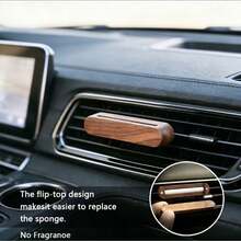 Clip d'aromathérapie en bois de noyer pour aération de voiture, diffuseur de parfum, comprend 10 bâtonnets aromatiques de rechange, appareil d'aromathérapie portable à clipser sur l'aération, accessoire de décoration intérieure de voiture fraîche, convient pour berline, SUV et camion - Taille Unique - Voir 1