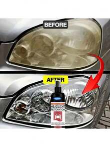 KineShineX Fluido de restauración de faros cerámicos para coche, limpiador de faros delanteros y traseros del coche, fluido de reparación de oxidación y arañazos de faros amarillentos, accesorios para coche - Multicolor - Ver 3