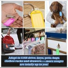 5/10/15/20/25/30Pcs Colorful Plastic Key Tags Set With Open Rings And Blank Paper Labels, Can Be Used To Mark Luggage Bags To Prevent Loss - Multicolor - View 10