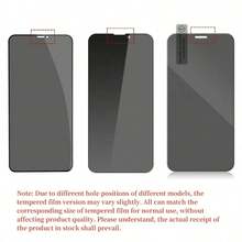 BOLLYMORE 3PCS Anti-Spy Privacy Smartphone Screen Protector Scratch Resistant Tempered Glass Full Coverage Glass Flim Compatible With IPhone17 16 15 14 13 12 11 Pro Max XR X XS Max Plus Anti-Fingerprint Phone Protective Anti Spy Glass Mobile Screen Protector Film - Black-3PCS - View 7