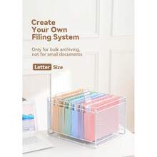SortRax Plastic Extra Capacity Hanging File Folders, 2" Pastel Expanding Pocket, Heavy Duty For Filing Cabinet, Insertable 1/5-Cut Tabs, Letter Size - 12 Pack - Pastel - View 6
