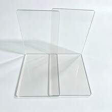 Cross-Border Minimalist Transparent Acrylic L-Shaped Bookend Book Holder Book Support Board Learning Stationery Book Storage Bookend - A - View 8