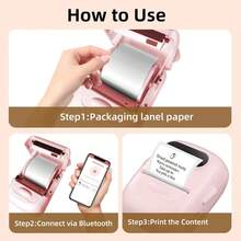 Printer Label Mini Bluetooth Marklife P50 Tanpa Tinta, Mesin Stiker Termal untuk Kantor, Sekolah, Dapur, Usaha Kecil, Pembuatan Pola dan Kode Batang DIY - MultiWarna - View 6