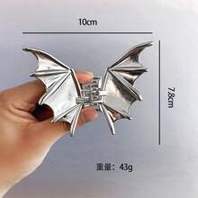 1pc Gothic Punk Bat Wing Hair Clip - Elegant Gothic Bat Wing Design, Suitable For Women's Bun, Ponytail, Halloween Costume Party, Vampire Gothic Wedding - Durable Hair Accessory, Suitable For Halloween And Year-Round Wear, Halloween Decoration - Multicolor - View 7