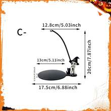 1/4pcs Fun Halloween Tea Bag Hanger With Witch Hat, Black Cat, Skull, And Ghost Designs; Suitable For Cafes, Kitchens, Table Decorations, And Party Favors. - Multicolor - View 13