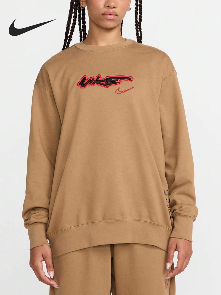 Nike/Nike Authentic Fashion Women's Street Dance Print Crew Neck Minimalist Casual Sweatshirt FZ0257-224 - FZ0257-224 - View 1