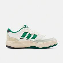 adidas LITE SHUFFLE 織物合成皮革 舒適百搭 板鞋 男女同款 白綠色 - 白綠色 - 查看 5