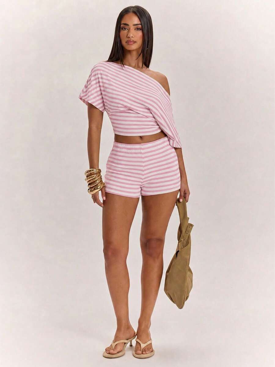 Women Two-Piece Outfits - 嬰兒粉 - 查看 1