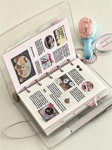 M5 Transparent Loose-Leaf Binder Sticker Storage Book Soft Cover Planner PVC Transparent Replaceable Inner Pages Portable Loose-Leaf Folder Suitable For Photo Album Scrapbook Sticker Planner Notebook Savings Book Game Card Storage And Other Stationery Supplies - M5 - View 3