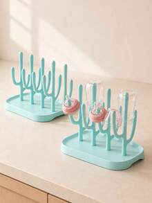 1pc Baby Bottle Drying Rack Drainer Organizer' - Blue - View 11