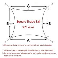 Square Sun Shade Sail, Breathable UV Protection Outdoor Sun Canopy, Thickened Dense Fabric Sun Shade, Reinforced Edges, Suitable For Balcony, Patio, Garage, Swimming Pool - 1pc Shade Cloth - View 2