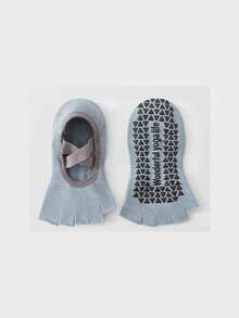 1/3/6 Pairs Women's Open Toe Five-Finger Yoga Socks, Summer Thin Professional Non-Slip Adult Indoor Sports Split Toe Pilates - Multicolor - View 9