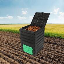 SanBouSi Large Capacity 450L Garden Compost Bin 1PCS Rectangle Compost Bin Outdoor - Black and Green - View 3
