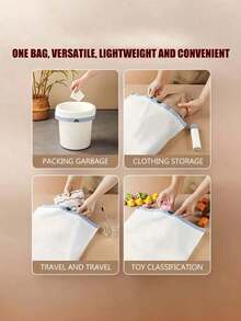 These Multi-Purpose, Thickened PE Trash Bags Feature A Leak-Proof Design And Are Suitable For Hotels, Schools, And Home Use; They Also Serve As Ideal Large-Sized Liners For Cat Litter Or General Household And Kitchen Waste. - A - View 7