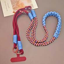 1pc 3-In-1 Adjustable Phone Lanyard, Neck Strap & Wrist Strap Anti-Lost Phone Holder - Multicolor - View 11