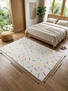 Living Room Area Rug, Light Multi-Color, Large Size Soft. Suitable For Kitchen, Dining Room, Bedroom, Indoor/Outdoor, Office, Lobby, Anti-Slip Doormat, Hallway, Study. Faux Cashmere Holiday Decorative Rug. - Multicolor - View 17