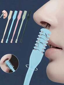 2/3/5pcs Dual Head Manual Nose Hair Trimmer Sets, Portable Nostril Cleaning Razor With Storage Case Optional, Multicolor Multi-Size Facial Grooming Tool For Home Travel Dorm, Fun Back To School Daily Personal Care Supply - A - View 2
