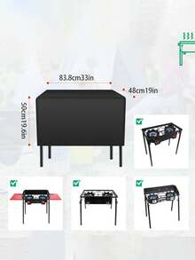 1pc Outdoor Gas Stove Cover, Camping Stove Cover, Dustproof, Waterproof, Sun Protection Cover - View 2