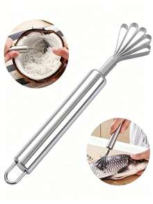 Multifunctional Stainless Steel Kitchen Tool, Combines Coconut Grater And Fish Scale Scraper. This Is A Durable And Reliable Kitchen Utensil, Easy To Use And Space-Saving. It Is An Ideal Kitchen Accessory, Home Essential, Kitchen Decoration And Kitchen Supply. Autumn Decoration, Bedroom Decoration, Christmas Decoration, Living Room Accessory, Party Supplies, Halloween Decoration, Graduation Decoration, Home Supplies, Halloween Home Decor, Bathroom Decoration, Travel Essentials, Bedroom Accessory, Birthday Gift For Women - Multicolor - View 14