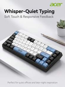 Acer OKR264 Keyboard And Mouse Combo: 2.4G/Bluetooth Dual-Mode Silent Office Set, Contrast Color Design With Ergonomic Mouse, Compatible With Multiple Systems - View 8