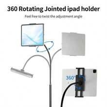 67" Tablet Tripod Floor Stand Phone Adjustable Universal For 4-12.9" Phone Pad - Black - View 4