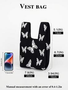 1pc 2025 New Crochet Breathable Lightweight Foldable Portable Open Top Casual Women's Handbag For Phone, Umbrella, Cosmetics, Lipstick, Perfume, Books, Gift, Daily, Vacation, School, Commute, Shopping, Travel, Camping, Outing - Multicolor - View 3
