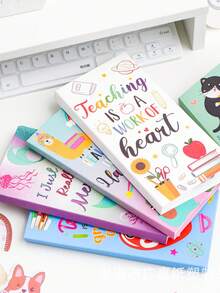 2 PCS Teacher Gift Set Glitter Pencil Pen Sticky Note Set Teacher'S Day Sticky Note Combination Gift, 330 Sheets Of 11 Different Shaped - Multicolor - View 6