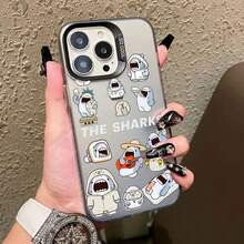 Cartoon Cute Shark Pattern Laser Phone Case For IPhone 17 16 15 14 Pro Max Plus 17 Air 13 12 Mini 11 Pro Max Shockproof Covers - CH-Black SYKT 2 - 查看 9