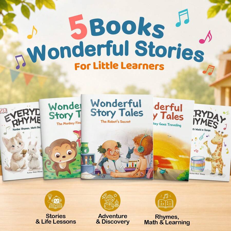 Kids English Nursery Rhymes And Fun Educational Story Books With Colorful Illustrations Life Lessons Adventure And Discovery Math Skills Early Learning And Preschool Read Aloud For Parent Child Reading Birthday Gift For Boys And Girls - Fun Storybook - View 1